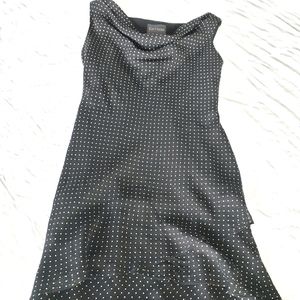 Kay Unger Petite Silk Polka-dot Dress